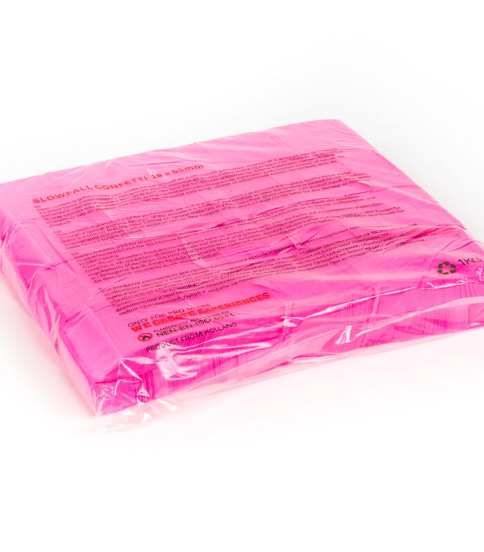 TCM FX - Lassú esésű UV Konfetti Téglalapok 55x17mm- UV Rózsaszín - 1 kg